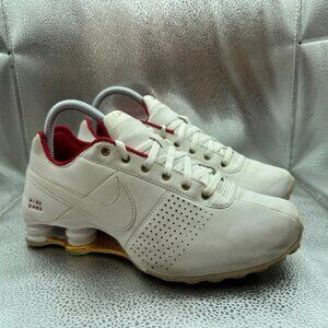 Size 7 Nike Shox Deliver Womens White Comfort Athletic Tennis Shoes 317549-118
